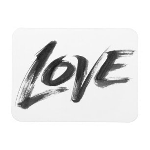 Imán LOVE Zen Brush Valentine Calligraphy Lettering