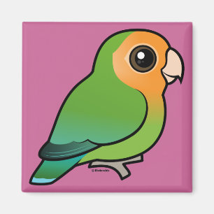 Imán Lovebird Melocotón-hecho frente Naranja-hecho