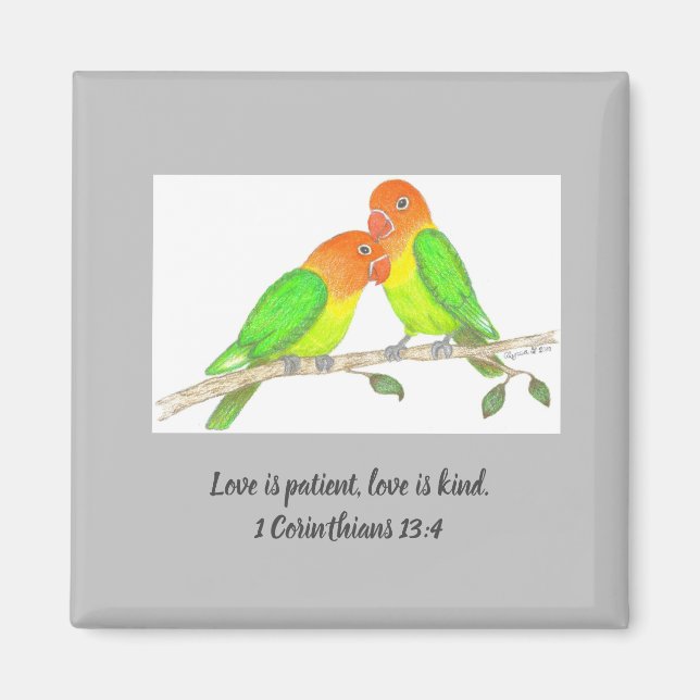 Imán Lovebirds Magnet (Frente)
