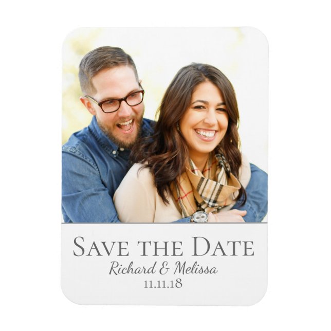 Imán Lovely Save the Date Photo (Vertical)