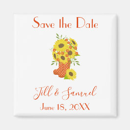Imán Lovely Sunflower Save the Date