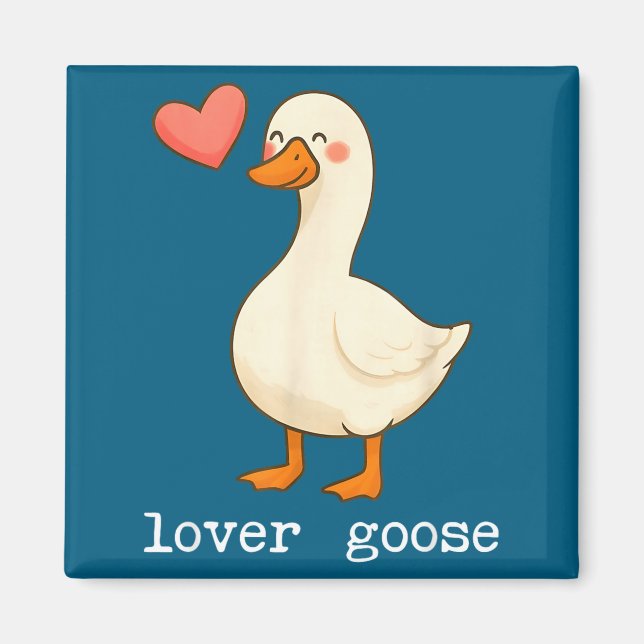 Imán Lover Goose And Fighter Goose, Funny Couple Goose  (Frente)
