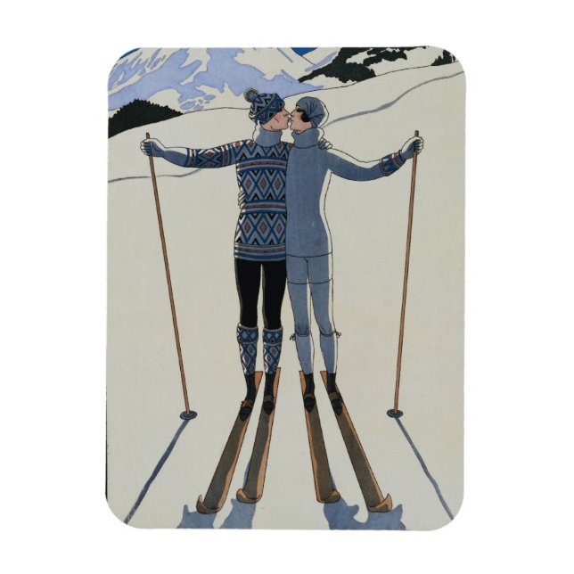 Imán <Lovers in the Snow>de Georges Barbier (Vertical)