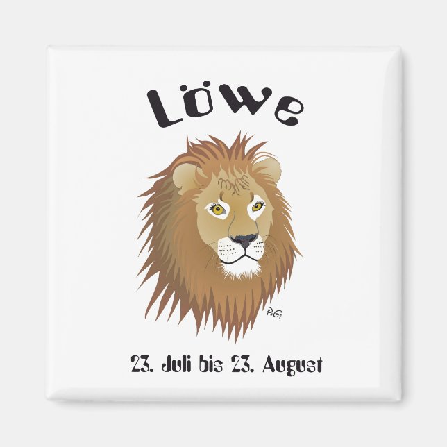 Imán Löwe Sternzeichen Magnet (Frente)