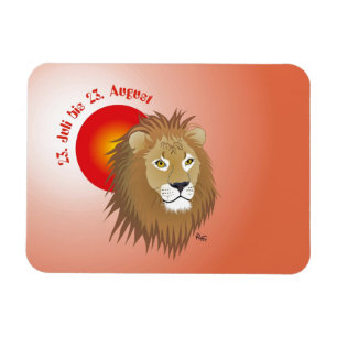 Imán Löwe - Sternzeichen Premium Flexi Magnet
