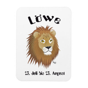 Imán Löwe - Sternzeichen Premium Flexi Magnet
