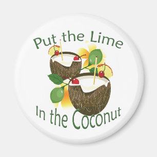 Imán Luau Tropical Fiesta Funny Coco Bebe Magnet