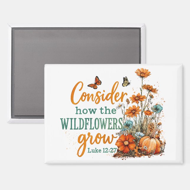 Imán Lucas 12:27 (Anverso/Reverso)