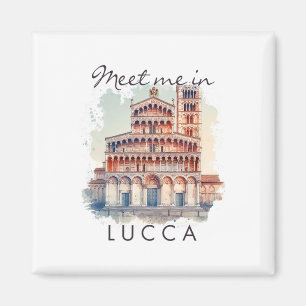 Imán Lucca Italia Viajero Amante Viaje Aventura Encuent