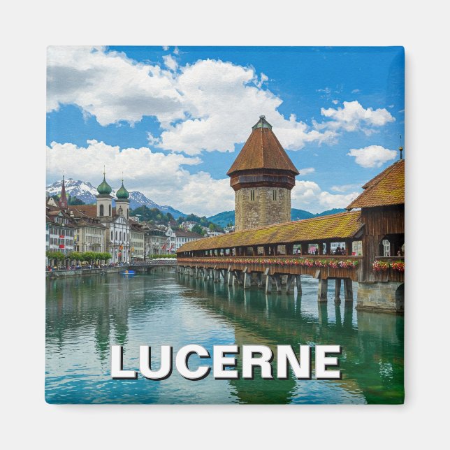 Imán Lucerna Suiza Travel (Frente)