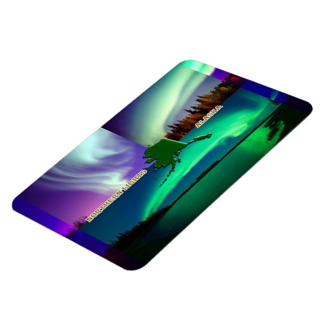 Imán Luces boreales del Collage de Alaska (Lado Izquierdo)