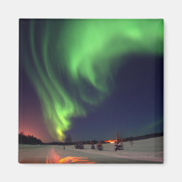 Imán Luces boreales en el lago Bear