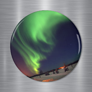 Imán Luces boreales en el lago Bear