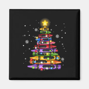 Imán Luces de árbol de Navidad para crayones de maestro