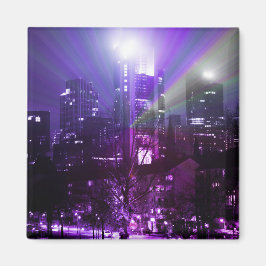 Imán Luces de la ciudad de Fráncfort del Meno - violeta