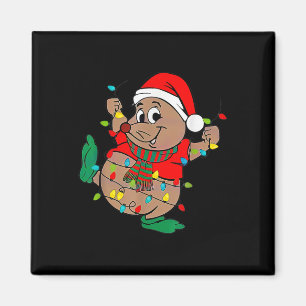 Imán Luces de los Navidades Cute Santa Gus