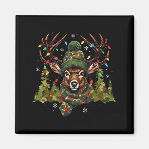 Imán Luces de Navidad Camuflaje Caza Reno Ciervo