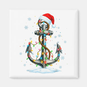 Imán Luces de Navidad de Ancla Náutica Barco Marinero
