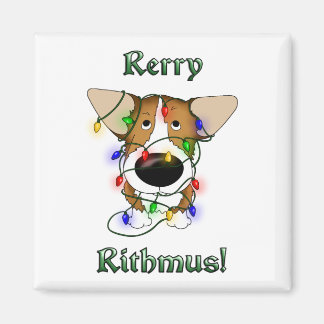 Imán Luces de Navidades de Pembroke Welsh Corgi