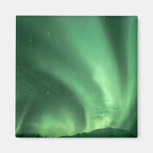 Imán Luces del norte, Aurora boreal, sobre estribacione