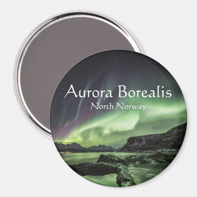 Imán Luces del Norte Noruega (Anverso/Reverso)