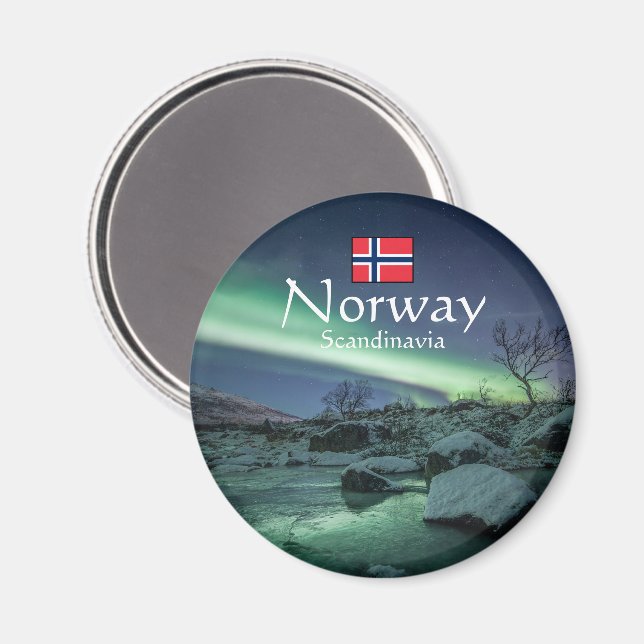Imán Luces del Norte Noruega (Anverso/Reverso)