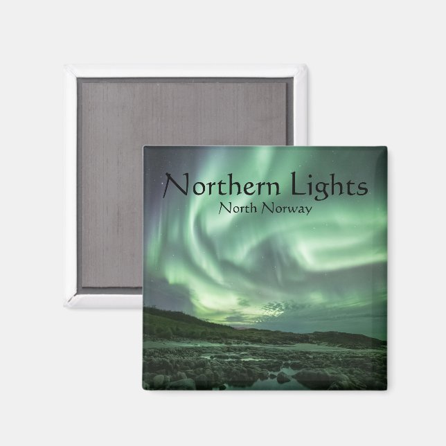 Imán Luces del Norte Noruega (Anverso/Reverso)