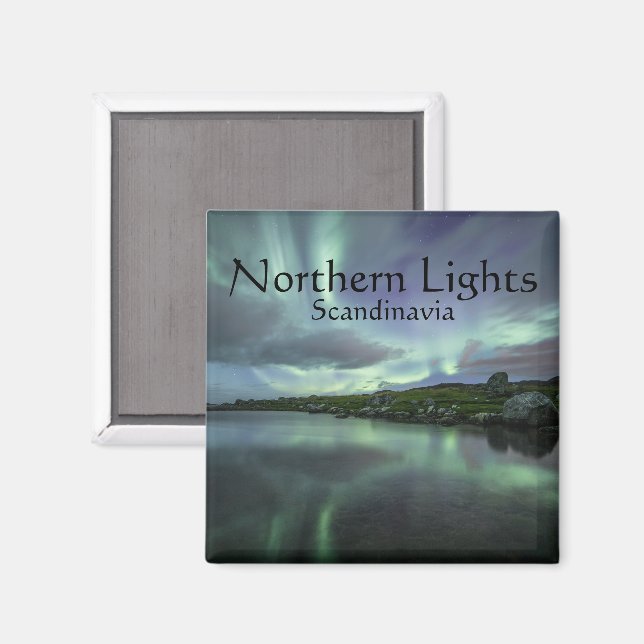 Imán Luces del Norte Noruega (Anverso/Reverso)