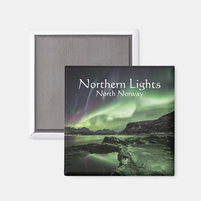 Imán Luces del Norte Noruega (Anverso/Reverso)