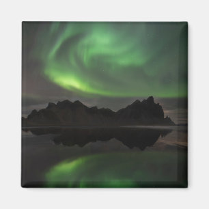 Imán Luces del Norte Playa Vestrahorn Hofn, Islandia