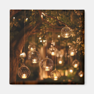 Imán Luces mágicas colgantes de cristal con velas