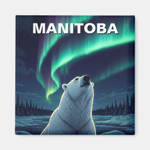 Imán Luces nórdicas del oso polar Manitoba Canadá