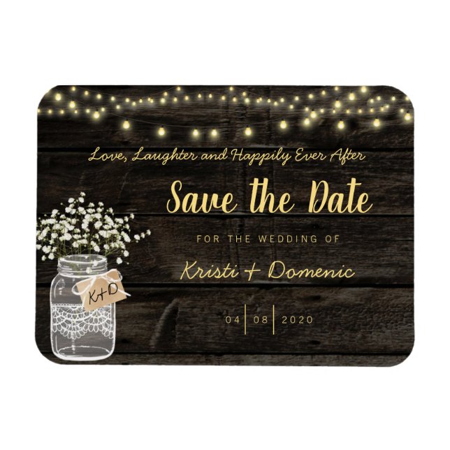 Imán Luces rusticas Mason Jar GIGHT (Horizontal)