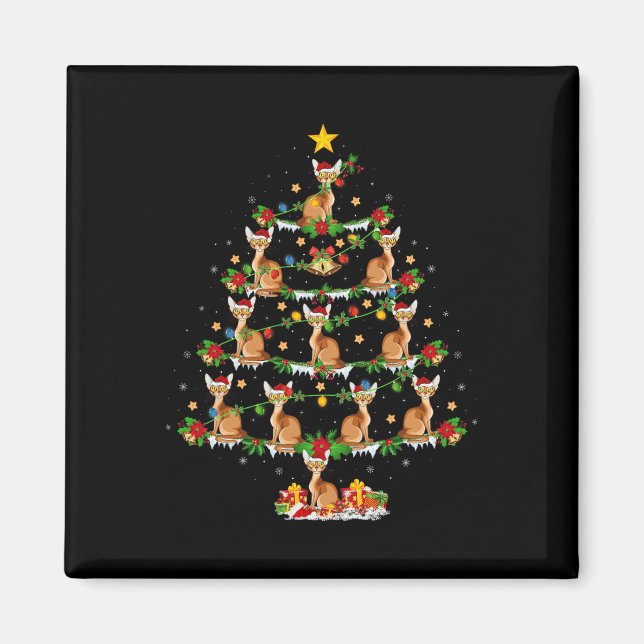 Imán Luces Santa A de las luces de Navidad de los anima (Frente)