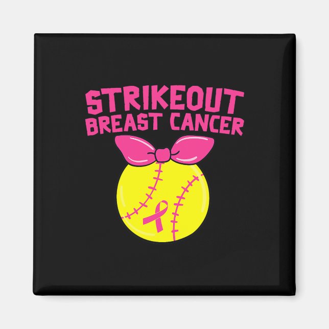 Imán Lucha contra el cáncer de mama Conciencia en softb (Frente)