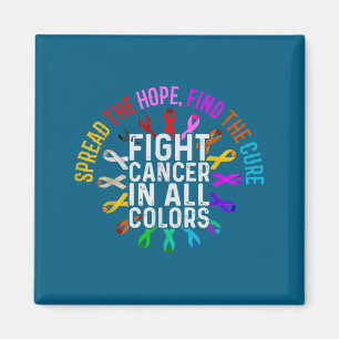 Imán Lucha contra el cáncer en todos los colores Diseño