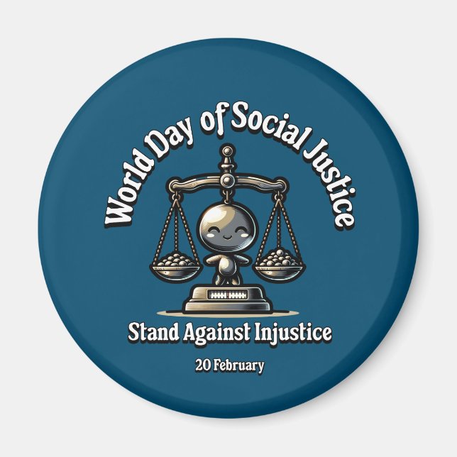 Imán Lucha Contra La Injusticia. Día de la Justicia Soc (Frente)
