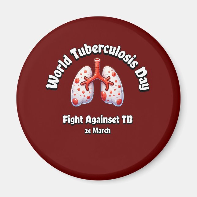 Imán Lucha contra la TBC. Día mundial de la tuberculosi (Frente)