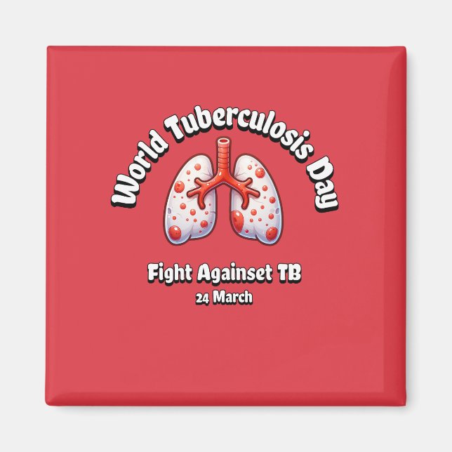 Imán Lucha contra la TBC. Día mundial de la tuberculosi (Frente)
