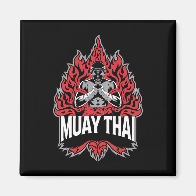 Imán Lucha Muay Thai - Combatiente tailandés de boxeo (Frente)