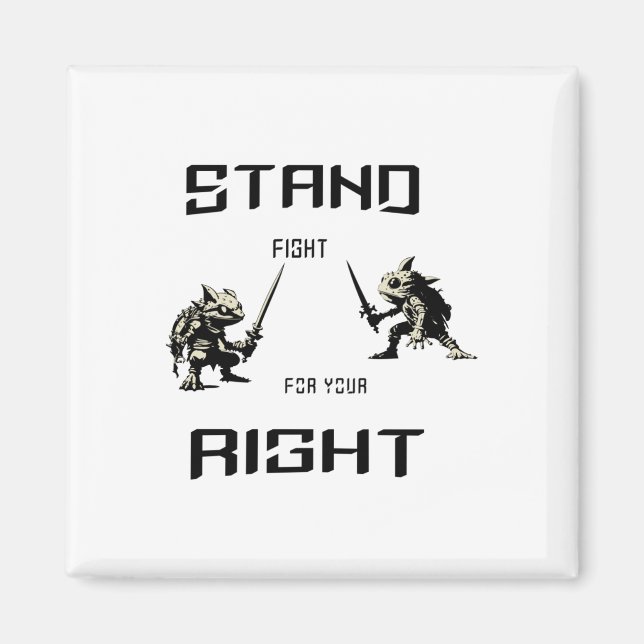 Imán Lucha Por Tu Pegatina Correcto (Frente)