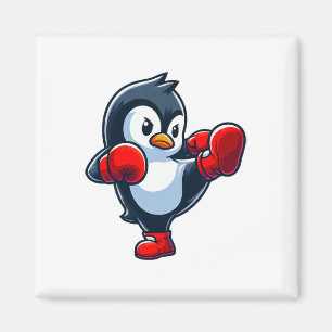 Imán Luchador de boxeo pingüino Personalizado de Guay
