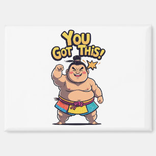 Imán Luchador de sumo con la motivación "¡Tienes esto!"