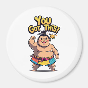 Imán Luchador de sumo con la motivación "¡Tienes esto!"