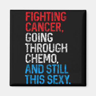 Imán Luchador Divertido Contra El Cáncer Frase Inspirad