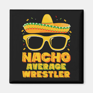 Imán Luchador Nacho Promedio Luchando Cinco de Mayo