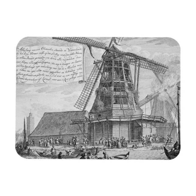 Imán Luchando contra un fuego en un molino de viento ce (Horizontal)