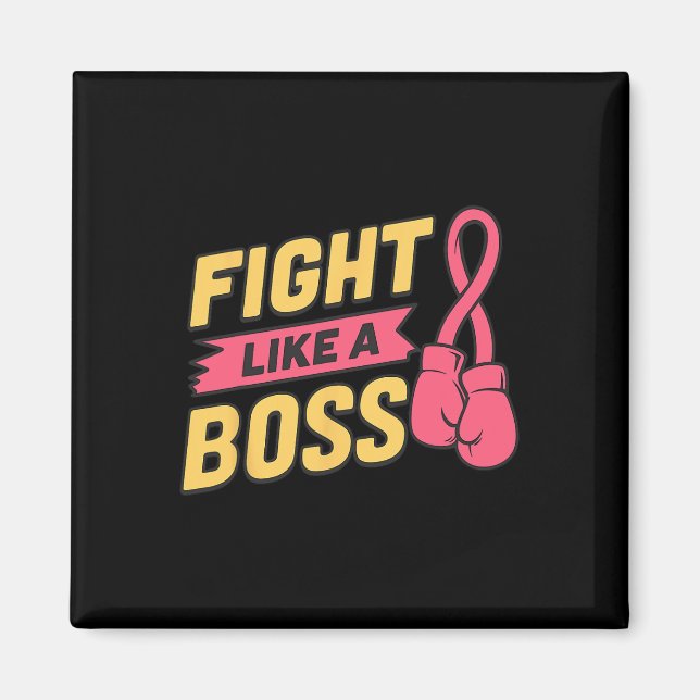 Imán Luchar Como Un Jefe De Cinta Rosa Boxear El Cáncer (Frente)