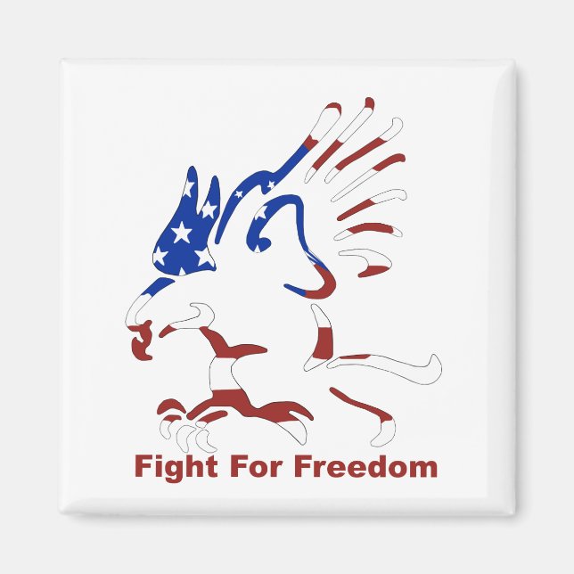 Imán Luchar Por La Libertad Eagle Magnet (Frente)