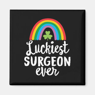 Imán Luckiest Surgeon Ever St Patrick Day Shamrocks 
